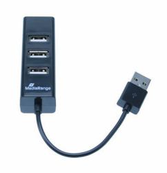 MediaRange MRCS502 hub di interfaccia 480 Mbit/s Nero 