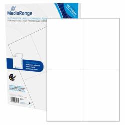 MediaRange MRINK143 etichetta autoadesiva Permanente Bianco 200 pz 