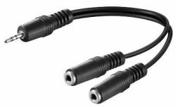 Microconnect AUDLR02 cavo audio 0,2 m 3.5mm 2 x 2.5mm Nero 