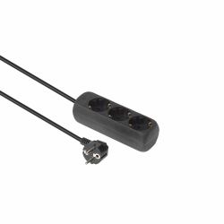 Microconnect GRU0033B prolunghe e multiple 3 m 3 presa[e] AC Interno Nero 