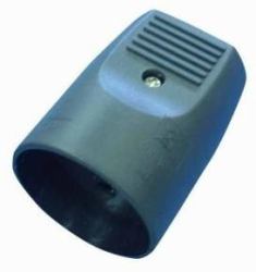 Microconnect Extender with earth, straight, black 10A-250V adattatore per presa di corrente Nero 