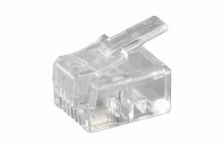 Microconnect KON501-10R cavo di collegamento RJ-11 6P4C Trasparente 