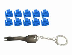 Microconnect MC-RJ45PORTBLOCK-B clip sicura RJ-45 Blu 10 pz 