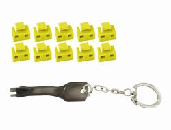 Microconnect MC-RJ45PORTBLOCK-Y clip sicura RJ-45 Giallo 10 pz 