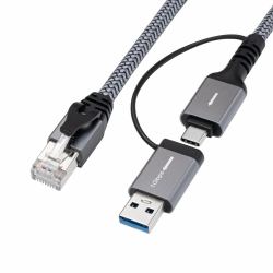Microconnect MC-RJ45USBC-01 adattatore per inversione del genere dei cavi USB A RJ45 Nero 