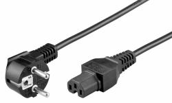 Microconnect PE010419 cavo di alimentazione Nero 2 m Spina di alimentazione di tipo E+F Accoppiatore C15 