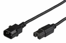 Microconnect PE011405 cavo di alimentazione Nero 0,5 m Accoppiatore C14 Accoppiatore C15 
