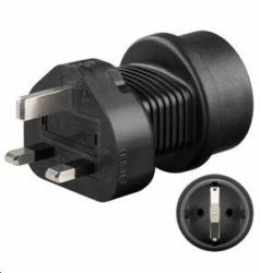 Microconnect PETRAVEL1 adattatore per presa di corrente Tipo F Nero 