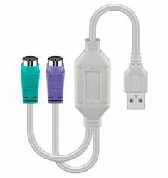 Microconnect USBA2XPS2 cavo PS/2 0,3 m Bianco 