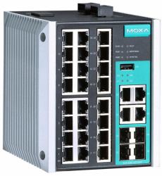Moxa EDS-528E-4GTXSFP-LV - EDS-528E-4GTXSFP-LV - EDS-528E-4GTXSFP-LV - Warranty: 24M