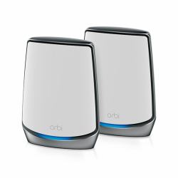 NETGEAR Orbi RBK852 AX6000 WiFi 6 Mesh System Banda tripla [2.4 GHz/5 GHz/5 GHz] Wi-Fi 6 [802.11ax] Grigio, Bianco 8 Interno 