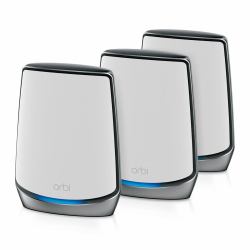 NETGEAR Orbi RBK853 AX6000 WiFi 6 Mesh System Banda tripla [2.4 GHz/5 GHz/5 GHz] Wi-Fi 6 [802.11ax] Grigio 4 Interno 