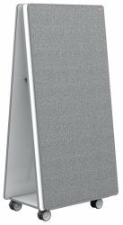 Nobo Sistema mobile Move & Meet lavagna acciaio laccato /pannello feltro grigio 1800x900mm 