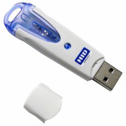 HID Identity OMNIKEY 6121 USB 2.0 Blu, Grigio lettore di card readers 