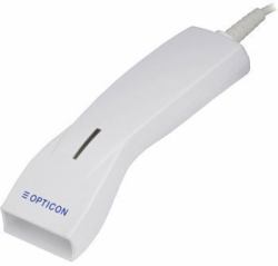 Opticon OPL-6845S,Sleek,High speed 1D - Laser,100 - scan/s,Manual/Auto-trigger/Stand detect,USB,Stand incl,White incl. stand - Warranty: 24M