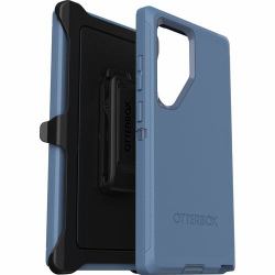 OtterBox Defender Series - Cover per cellulare - robusta - guscio in policarbonato, rivestimento in gomma sintetica, custodia in policarbonato - baby blue jeans [blu] - per Samsung Galaxy S24 Ultra