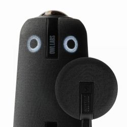 Owl Labs Meeting Owl 4+ e l'Expansion Mic per Meeting Owl 4+ - estendono la portata audio in spazi più grandi di 2,5 metri nella direzione del microfono. 