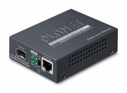 PLANET 802.3at PoE+ PD convertitore multimediale di rete 2000 Mbit/s Nero 