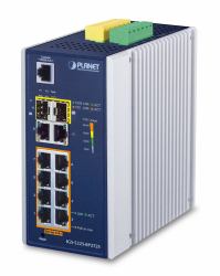 PLANET IGS-5225-8P2T2S switch di rete Gestito L2+ Gigabit Ethernet [10/100/1000] Supporto Power over Ethernet [PoE] Blu, Bianco 
