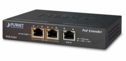 PLANET POE-E202 moltiplicatore di rete Ricevitore e trasmettitore di rete Nero 10, 100, 1000 Mbit/s 