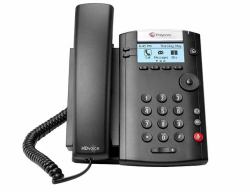 POLY 201 telefono IP Nero 2 linee LED  - Versione UK