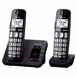 Panasonic KX-TGE822EB telefono Telefono DECT Identificatore di chiamata Nero  - Versione UK