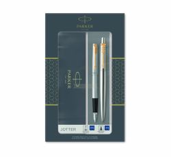 Parker 2093257 Set di penne Nero, Cromo, Oro 2 pz 