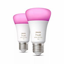Philips Hue White and Color ambiance A60 - lampadina connessa E27 - 1100 [confezione da 2] 