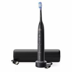 Philips Sonicare serie 7100 Sonicare Spazzolino Elettrico Sonico con base di ricarica e custodia, 3 livelli di intensità, sensore di pressione colore nero HX7421/01 