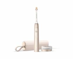 Philips Sonicare DiamondClean Prestige serie 9000 Sonicare Spazzolino Elettrico Sonico con SenseIQ e App, con custodia da viaggio, colorazione champagne HX9992/11 