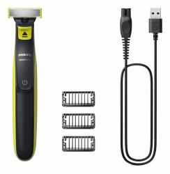 Philips Norelco OneBlade QP2724/10 rasoio elettrico Trimmer Grigio, Lime 