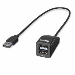 Plugable Technologies USB2-2PORT hub di interfaccia USB 2.0 480 Mbit/s Nero 