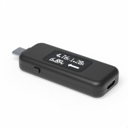 Plugable Technologies USBC-VAMETER3 tester di alimentazione Nero 