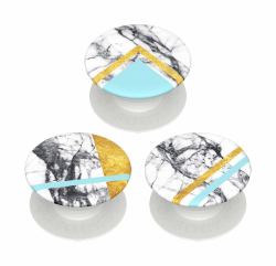 PopSockets PopMinis White Marble Glam 