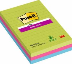 Post-It 7100235020 pouch autoadesiva Rettangolo Blu, Verde, Rosa 90 fogli Autoadesivo 
