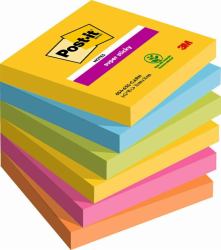 Post-It 7100265522 pouch autoadesiva Quadrato Blu, Verde, Arancione, Rosa, Giallo 90 fogli Autoadesivo 