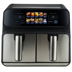 ProfiCook PC-FR 1287 H Doppia 8 L Indipendente 2200 W Friggitrice ad aria calda Nero, Acciaio inox 