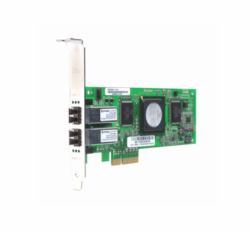 QLogic 4-Gbps dual port Channel Fibre Channel to x4 PCI Express host bus adapter, multi-mode optic scheda di interfaccia e adattatore 