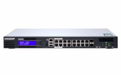 QNAP QGD-1600P Gestito Gigabit Ethernet [10/100/1000] Supporto Power over Ethernet [PoE] 1U Nero, Grigio 