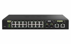 QNAP QSW-M2116P-2T2S switch di rete Gestito L2 2.5G Ethernet Supporto Power over Ethernet [PoE] Nero 