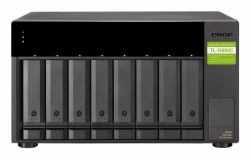 QNAP TL-D800C contenitore di unità di archiviazione Box esterno HDD/SSD Nero, Grigio 2.5/3.5" 