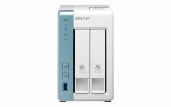 QNAP TS-231P3 NAS Tower Annapurna Labs Alpine AL-214 2 GB DDR3 0 TB QNAP QTS Turchese, Bianco 