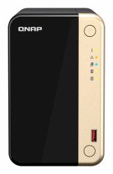 QNAP TS-264 NAS Tower Intel® Celeron® N5095 8 GB 0 TB QNAP QTS Nero, Oro 