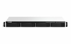 QNAP TS-464eU NAS Rack [1U] Intel® Celeron® N5095 8 GB DDR4 0 TB QNAP Turbo System Alluminio, Nero 