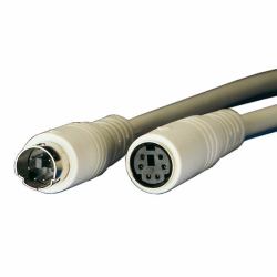 ROLINE PS/2, M/F, 10 m cavo PS/2 6-p Mini-DIN Grigio, Grigio 