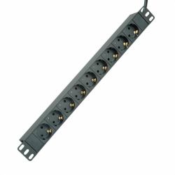 ROLINE 19.07.1621 prolunghe e multiple 2 m 9 presa[e] AC Interno Nero 