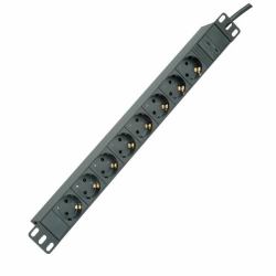 ROLINE 19.07.1623 prolunghe e multiple Interno 2 m 8 presa[e] AC Nero 