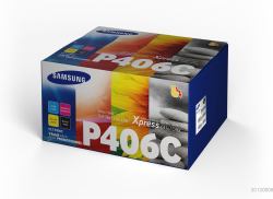 Samsung Confezione da 4 cartucce toner nero/ciano/magenta/giallo originali CLT-P406C 