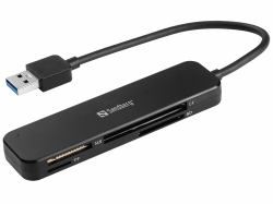 Sandberg 134-32 lettore di schede USB 3.2 Gen 1 [3.1 Gen 1] Nero 
