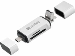 Sandberg Card Reader USB-C+USB+MicroUSB 